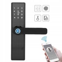 ZESTAW ZAMEK KLAMKI EKRAN DOTYKOWY WIFI IC SMART DOOR LOCK DLA TUYA