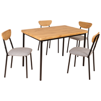 Zestaw mebli VERO stół 110x70 + 4 krzesła jasny dąb