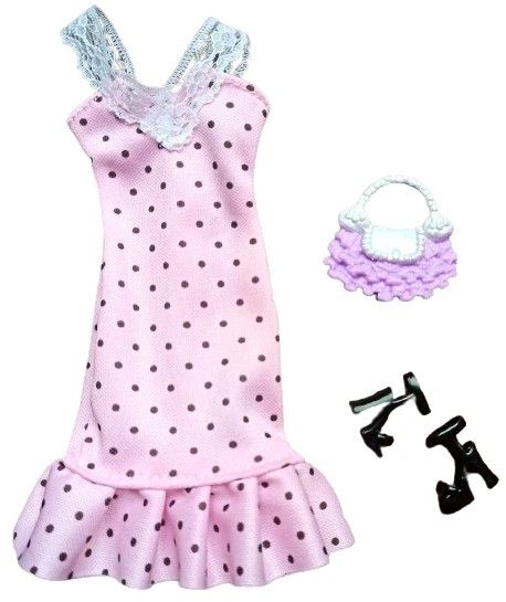 Ubranka dla Lalek SUKNIA TOREBKA BUTY sukienka Ciuchy A1 zdjęcie 2