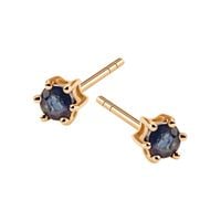kolczyki złote z szafirami