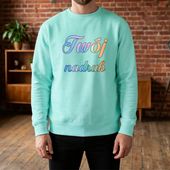 Bluza crewneck miętowa z Twoim nadrukiem M