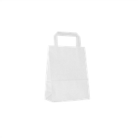 Torba papierowa A5 18 x 8 x 23 cm, 200 szt. biała AWIH