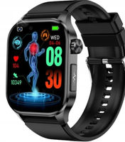 SMARTWATCH ZEGAREK MENU PL ROZMOWY EKG POMIAR CUKRU CIŚNIENIOMIERZ + GRATIS