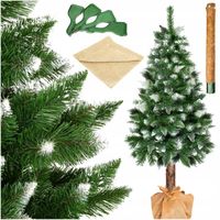 CHOINKA SZTUCZNA NA PNIU GĘSTA SOSNA DIAMENTOWA OŚNIEŻONA PREMIUM 180 CM