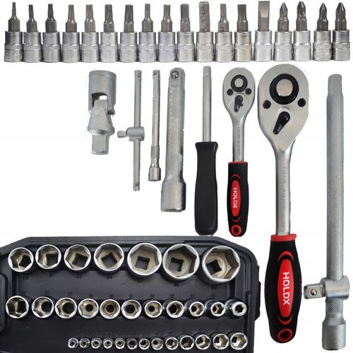 DUŻY ZESTAW KLUCZY NASADOWYCH 108 ELEMENTÓW HOLDX DLA MAJSTERKOWICZA na Arena.pl