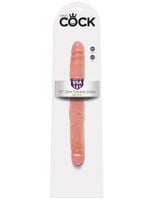 12' slim double dildo fleshpodwójne dildo cieliste 30cm king cock