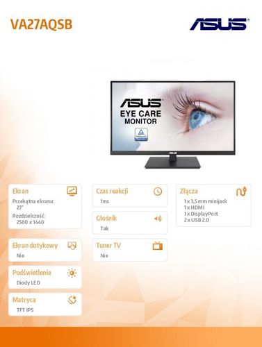 Monitor 27 cali VA27AQSB na Arena.pl
