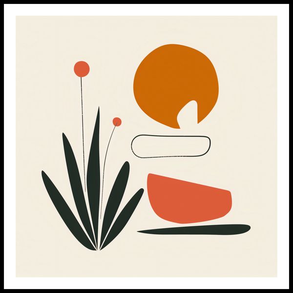 Plakat 100x100cm Abstrakcyjny Zen zdjęcie 3