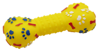 Zabawka dla psa winylowa kość w łapki z piszczałką żółta 25cm UNIQ PETS