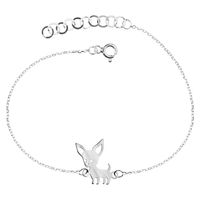 Bransoletka na Rękę Chihuahua Pieski Pies 20 cm Srebro 925