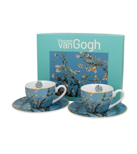FILIŻANKI ZE SPODKIEM ESPRESSO DUO VAN GOGH MIGDAŁOWIEC 90 ML X 2 SZT na Arena.pl