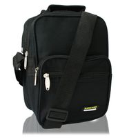 pionowa torba męska z nylonu marki sanchez - czarna