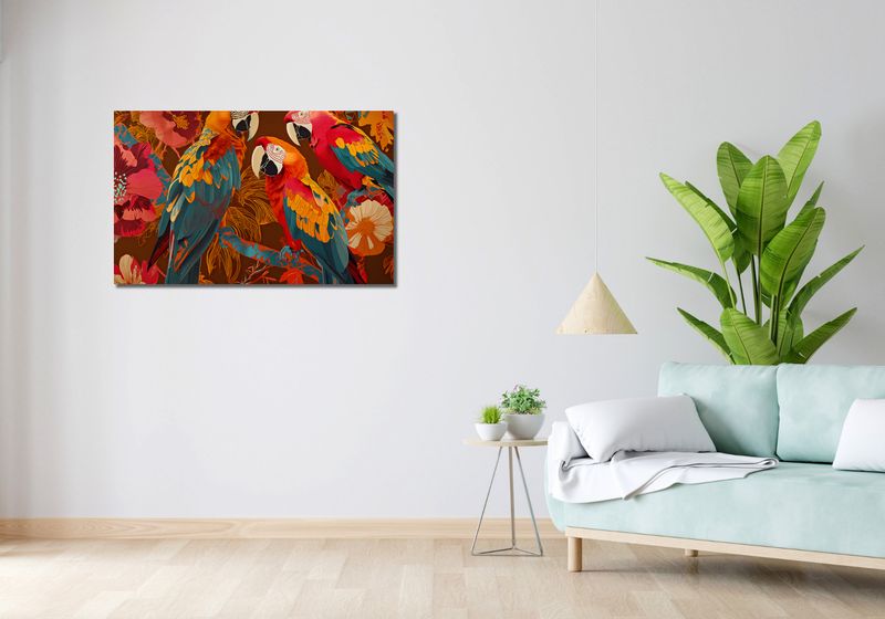 Obraz 100x60cm Kolorowe Ary zdjęcie 2