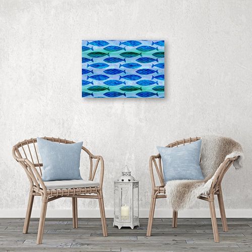 Obraz na płótnie – Canvas, Abstrakcyjne ryby 70x50 na Arena.pl