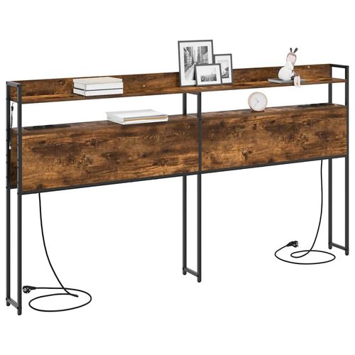 Zagłówek z półką Wędzony dąb 180 cm Materiał drewnopochodny na Arena.pl