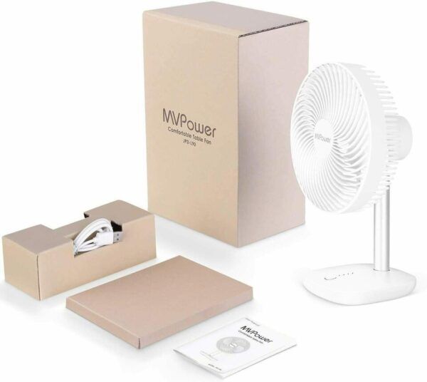 Wentylator biurkowy wiatrak bezprzewodowy akumulatorowy 4 tryby USB 5000mAh zdjęcie 6