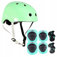 Kask Regulowany Orzeszek + Ochraniacze Zestaw Na Rolki Rower Hulajnogę r S