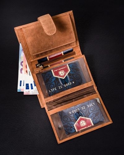 PETERSON modny portfel męski skórzany nubuk RFID na prezent na Arena.pl