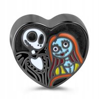 Zawieszka SREBRO 925 Charms Koralik Upiorne Małżeństwo Szkielet Halloween