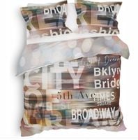 Poszewka na kołdrę Heckettlane Lenny podwójna satyna bawełniana 260/220 cm