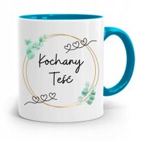 Kubek Błękitny Prezent Dla Teścia Kochany Teść Z Nadrukiem Ze Zdjęciem