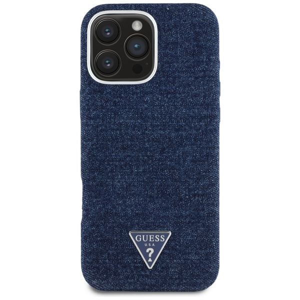 etui guess denim triangle logo magsafe   do iphone 16 pro max zdjęcie 3