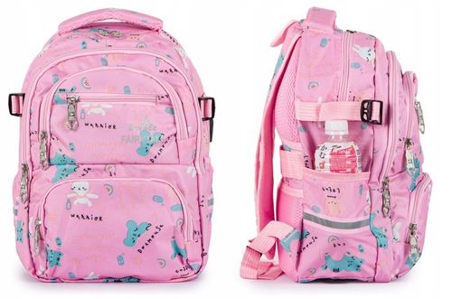 Plecak TORNISTER szkolny dziecięcy pojemny wzory czarny Klasy 1-3 Odblaski na Arena.pl