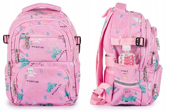 Plecak TORNISTER szkolny dziecięcy pojemny wzory czarny Klasy 1-3 Odblaski zdjęcie 3