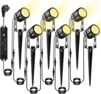 Oświetlenie ogrodowe ECOWHO 6x LED lampy z kolcem IP65 ciepła biel