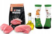 PAN MIĘSKO Cielęcina z Indykiem 9kg M + skarpety wiejska zagroda 35-40