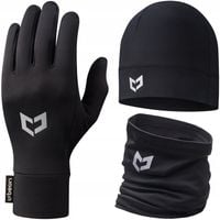 ZESTAW CZAPKA ZIMOWA RĘKAWICZKI ZIMOWE KOMIN MĘSKI DAMSKI DO BIEGANIA