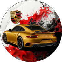 Opłatek na tort Urodziny Porsche Samochód Auto Logo Fura Bryka 18 30 40 50