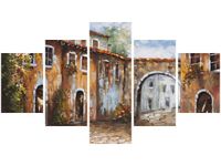 75CM 120 OBRAZ 5 ELEM UROKLIWA ULICZKA ŚCIENNY DRUK