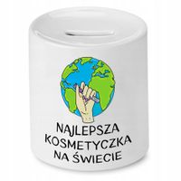 Skarbonka Dla Kosmetyczki Najlepsza Kosmetyczka Z Nadrukiem Ze Zdjęciem