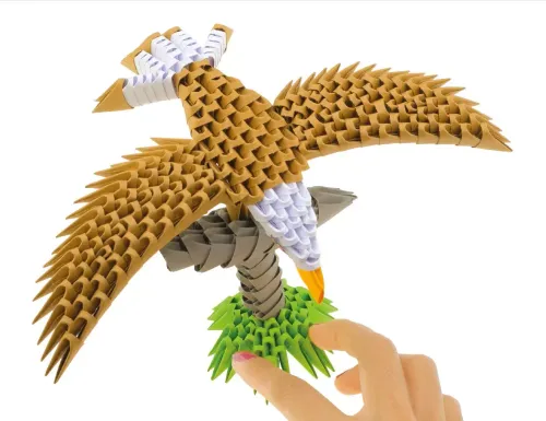 Zabawka kreatywna dla dzieci i dorosłych - Origami 3D Orzeł (336 elementów) na Arena.pl