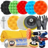 K2 ULTRA CUT 100g Pasta POLERSKA + Zestaw GĄBEK DO USUWANIA RYS POLEROWANIA