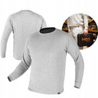 NEO BLUZA DRESOWA BAWEŁNIANA MĘSKA SERIA COMFORT, SZARY MELANŻ, ROZMIAR M
