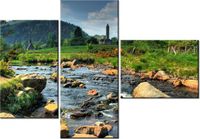 100CM 80 OBRAZ 3 ELEM W DOLINIE GLENDALOUGH ŚCIENNY
