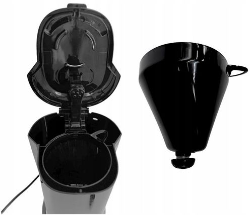 EKSPRES DO KAWY PRZELEWOWY KOMPAKTOWY QUIGG CZARNY 1,5L 900W + TIMER na Arena.pl