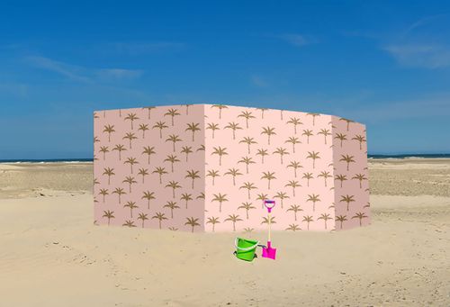 PARAWAN PLAŻOWY Złote palmy z indywidualnym napisem 4 PANELE 82.4 na Arena.pl