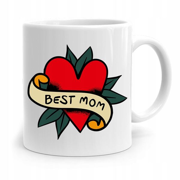 Kubek Prezent Urodzinowy Dla Mamy Matki Best Mom Z Nadrukiem Ze Zdjęciem zdjęcie 1
