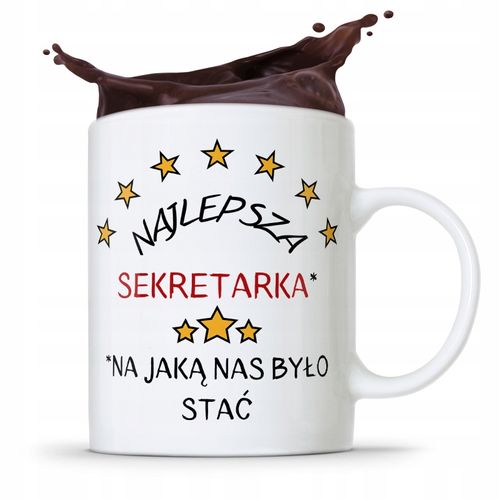 Kubek Prezent Dla Sekretarki Najlepsza Sekretarka Z Nadrukiem Ze Zdjęciem na Arena.pl