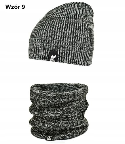 Ciepły POLSKI MĘSKI KOMPLET CZAPKA KOMIN zestaw szalik Tuba KOLORY k5 na Arena.pl