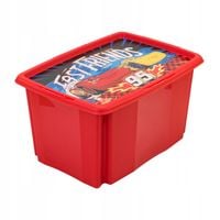 Pojemnik na zabawki z pokrywą Cars czerwony 45L 55,5x40x30 cm keeeper