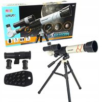 Teleskop dla dzieci na statywie edukacyjny naukowy z uchwytem na telefon