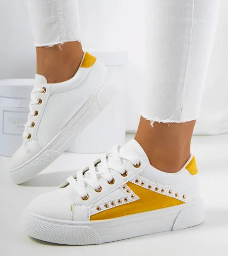 Biało żółte sneakersy Udinesi 41 na Arena.pl