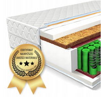 MATERAC Roma 180x200 KOKOS, SPRĘŻYNY KIESZENIOWE 18cm!!!