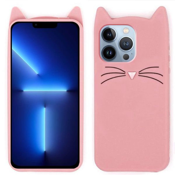 ETUI DO IPHONE 14 CASE OBUDOWA COVER POKROWIEC FUTERAŁ PLECKI RÓŻOWY KOTEK zdjęcie 3