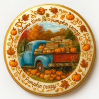 CIASTKO LUKROWANE BOOK PUMPIKIN GARDEN ROZ.XL KOŁO JESIEŃ RĘCZNIE ROBIONE