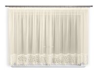 Firana gotowa 300x180,prosta, ecru, gipiura 30 cm